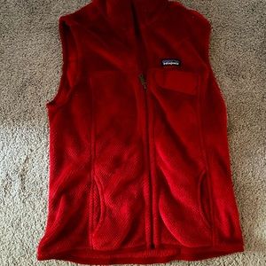 Red Patagonia full zip vest. Women’s size L
